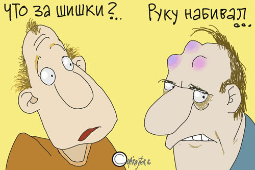Авторский рисунок нашего блога Набил себе шишек на голоае