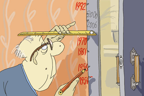 Авторская картинка блога Пенсионер смотрит на даты своего возраста