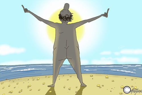 Авторский рисунок блога Он все выкинул и остался не с чем